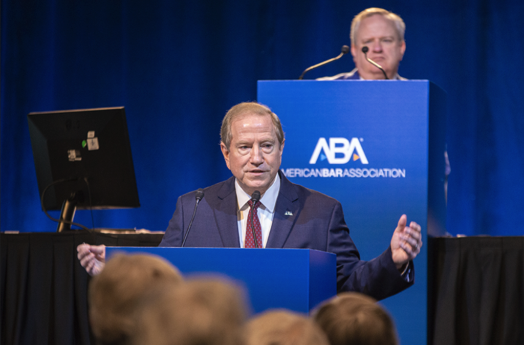 William Bay was elected to be the incoming ABA president-elect by the ABA House of Delegates at the 2023 Annual Meeting. (Photo by Mitch Higgins/ABA Media Relations)